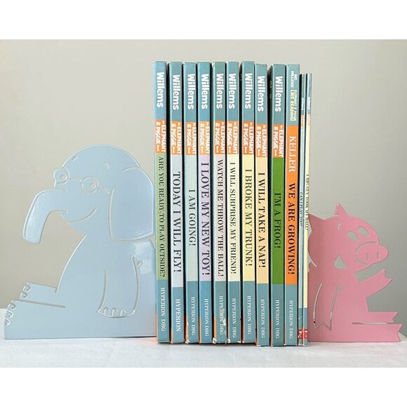 Children’s Lot of 12 MO WILLEMS Elephant & Piggie Books and Metal Bookends - Picture 3 of 7